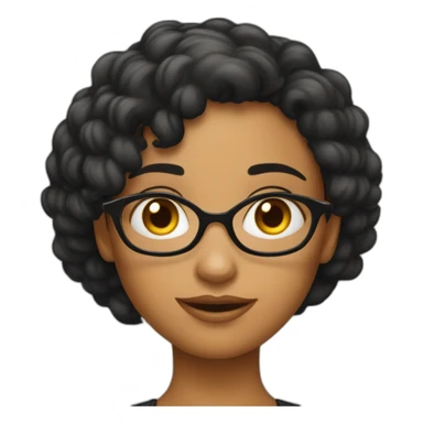 emoji fille noire qui lève les yeux en l'air sticker
