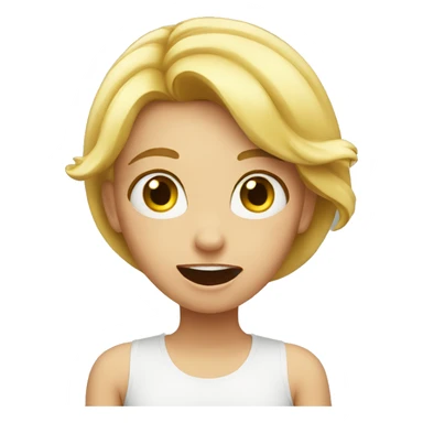 Blond girl surprised sticker
