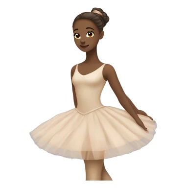 Aesthetic ballerina in beige dress  sticker