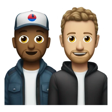 Justin timberlake and coldplays Chris Martin performing together  sticker