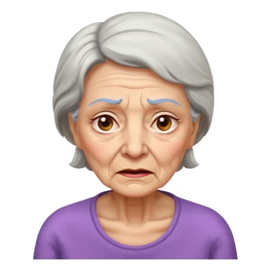 mulher idosa tentando nao fazer xixi com expressaõ de dor sticker