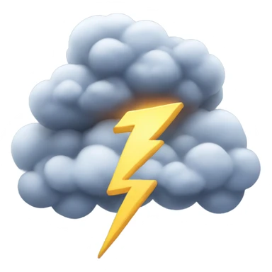 Lightning cloud sticker