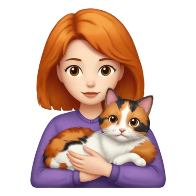 women with cat sticker