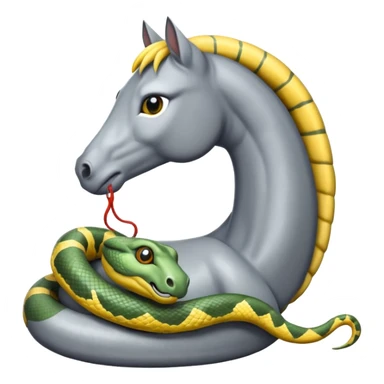 I need a grey horse (or a white one) with a snake sticker
