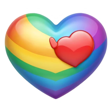 Corazon de arcoiris sticker