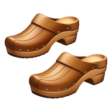 simple wooden traditional clogs sticker