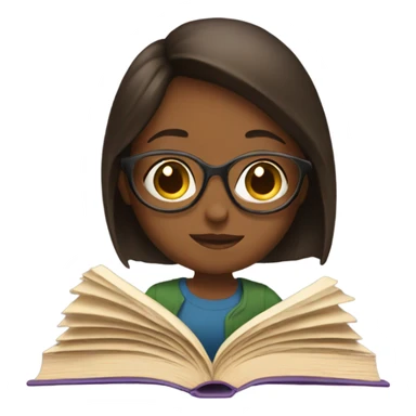 girl reading books sticker