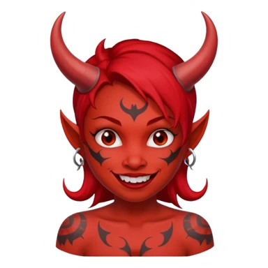 tattoes girl devil sticker