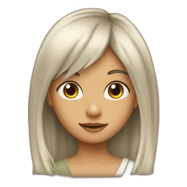 The side peofile of a girl sticker