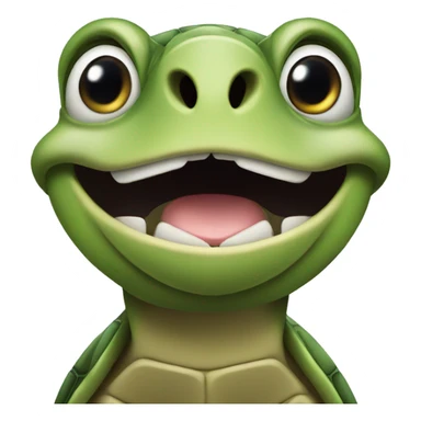 Turtle that is mewing sticker