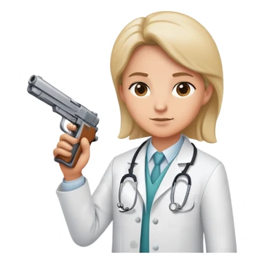Doctor with a gun sticker