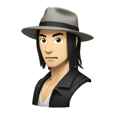 Men gangster keisuke baji with long black hair  sticker