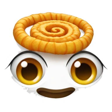 jalebi with eyes and mouth sticker