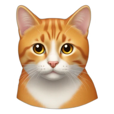 un gato naranja con antifaz sticker