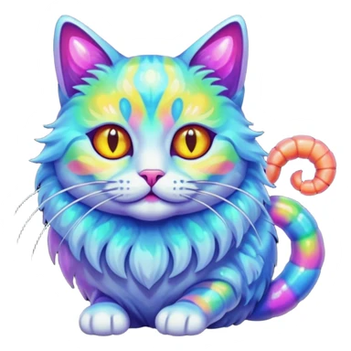 Cat with shrimp body, trippi troppi sticker