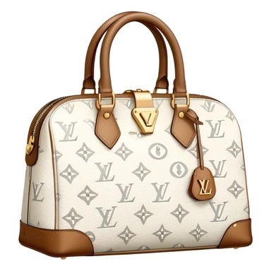 A white lv bag sticker