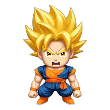 goku angry super saiyan sticker