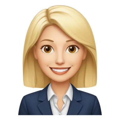 blond business woman in her forties sticker