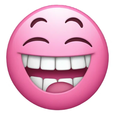 Pink Laughing emoji  sticker