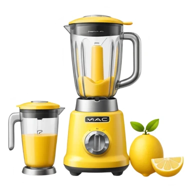 mac os icon fruit blender yellow lemon sticker