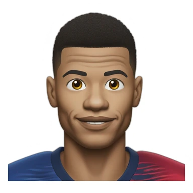 Kyllian mbappé avec des cheveux de clown sticker