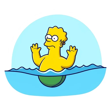 Simpson drowing sticker