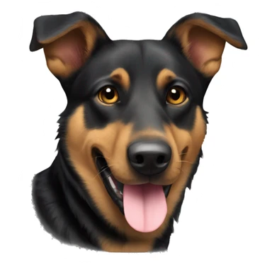 australian kelpie german shepherd mix dog sticker