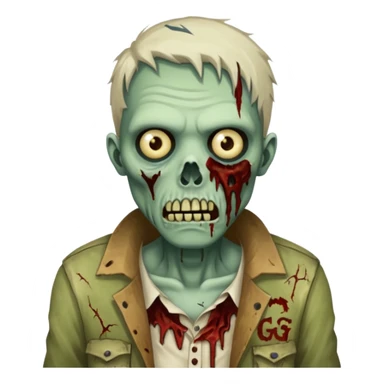 a zombie saying gg sticker