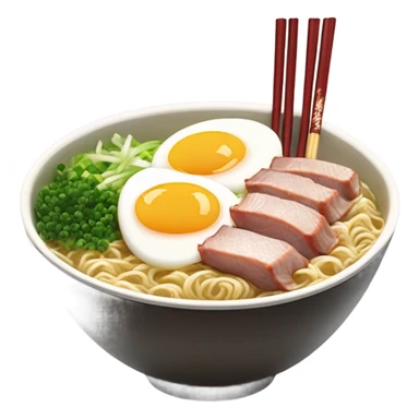 A bowl of ramen with someone eating it sticker