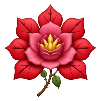 brasão medieval rosa de sangue vermelha sticker