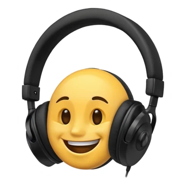 headphones with smile sticker