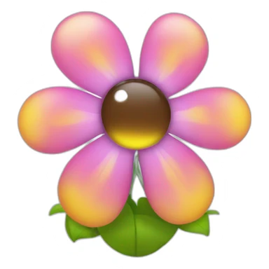 Flower robot sticker