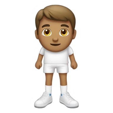 Men in White socks without sneakers sticker