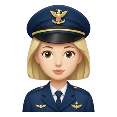 Female navy soldier, bigger face. sticker