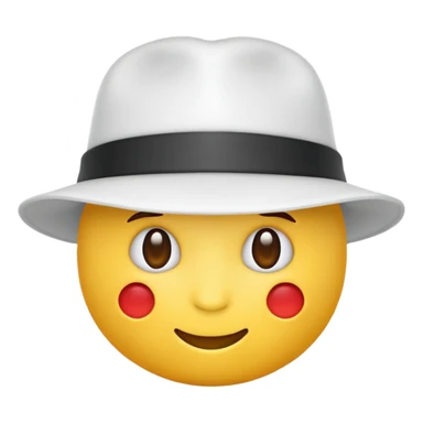 White hat electrical emoji sticker