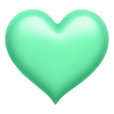 mint green heart sticker