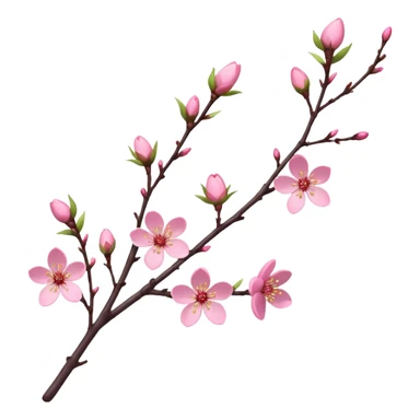 sakura branch with buds sticker