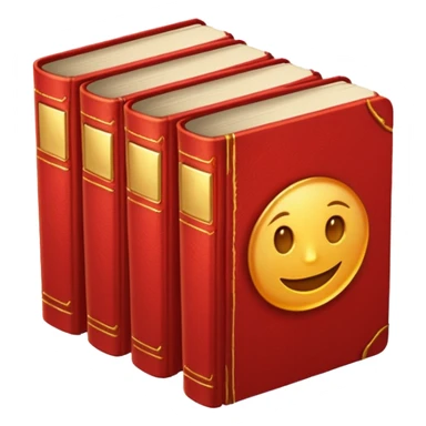 red books, golden glow sticker