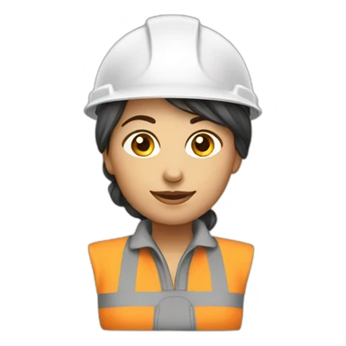 builder woman white sticker