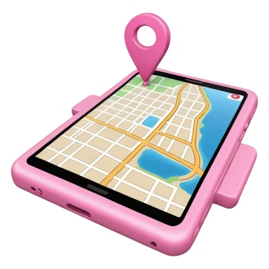 pink gps map sticker