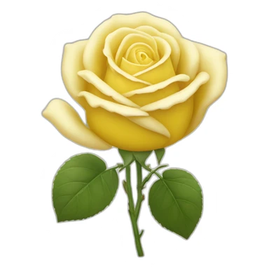 Fleur rose jaune blanche sticker