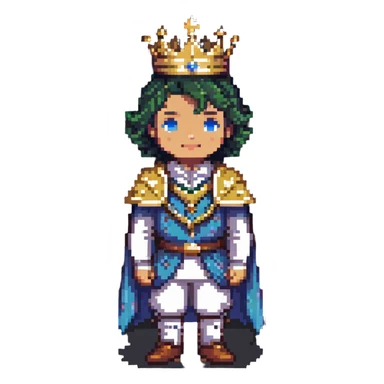 prince with crown and regal clothing sticker