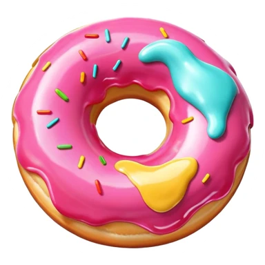 Emoji of donut glaze sticker