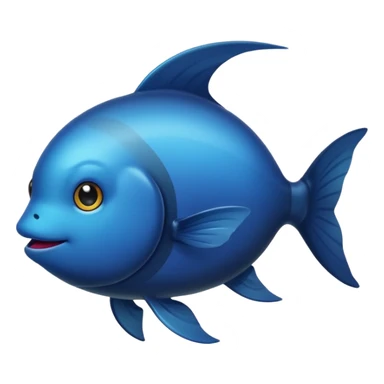 black fish with a round body sticker