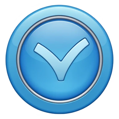 Blue tick mark carcle sticker