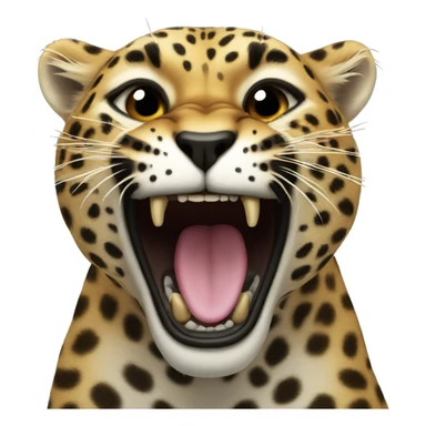 Leapord screaming  sticker