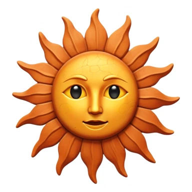 Terracotta sun  sticker