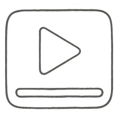 Japanese hand-drawn style pink theme soft and cute video icon for mobile home screen sticker