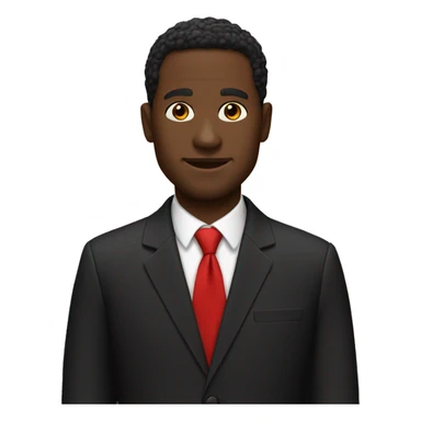 Black man wearing red black suit sticker