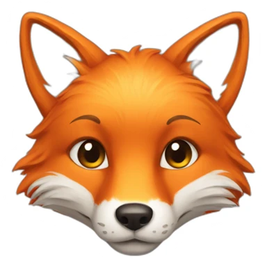 orange fox sticker